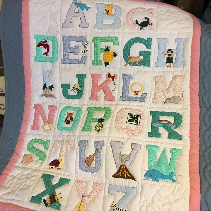 ハワイアンキルト壁掛け