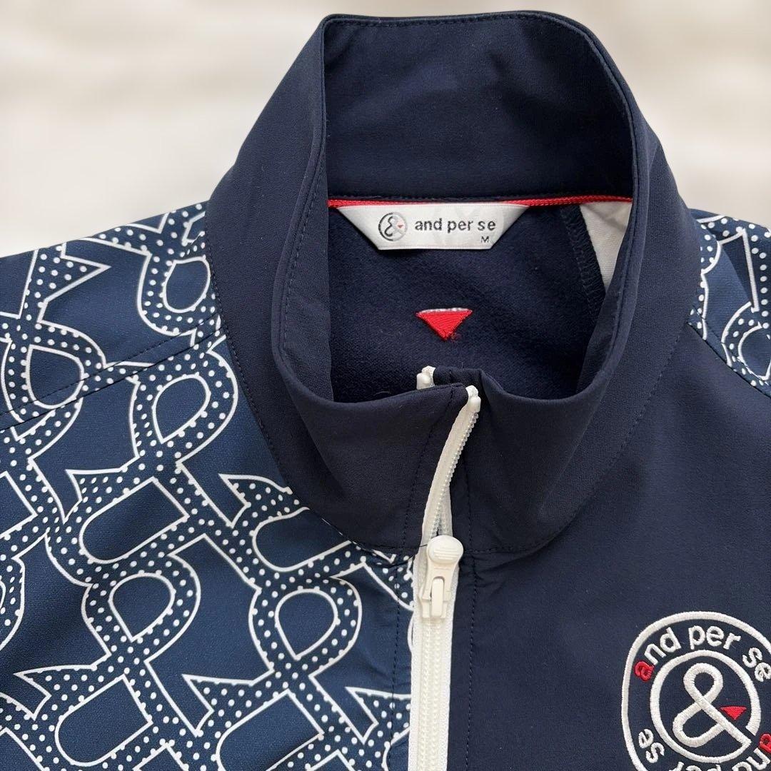 and per se ネイビー スポーツジャケット