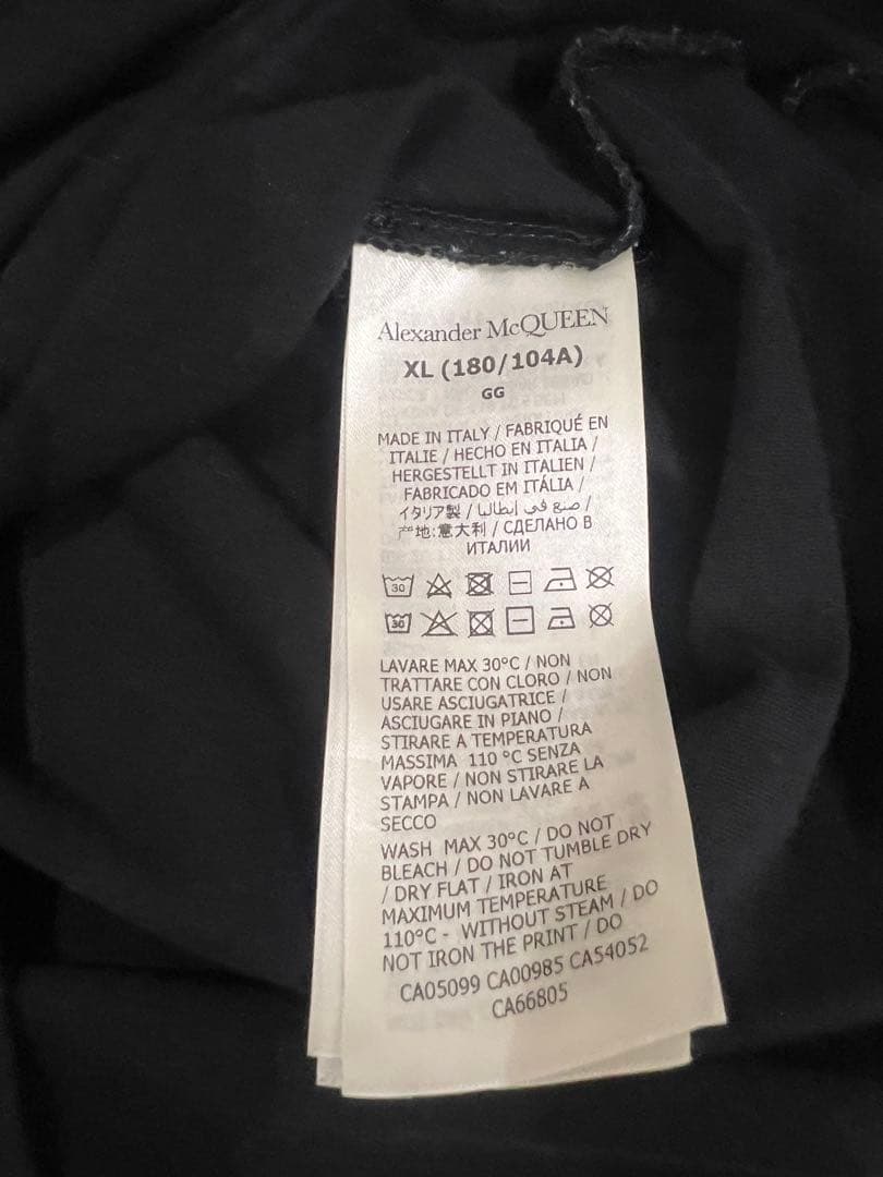 Alexander McQueen アレクサンダーマックイーンメンズTシャツ黒