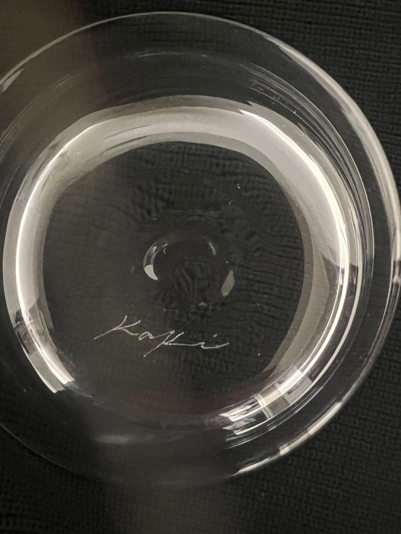 蠣崎マコト　さん ハゾリ鉢　2点　ガラス