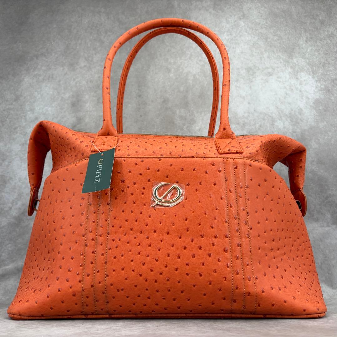 【未使用/タグ付き】ブリヂストン ファイズ オーストリッチ調 ボストンバッグ