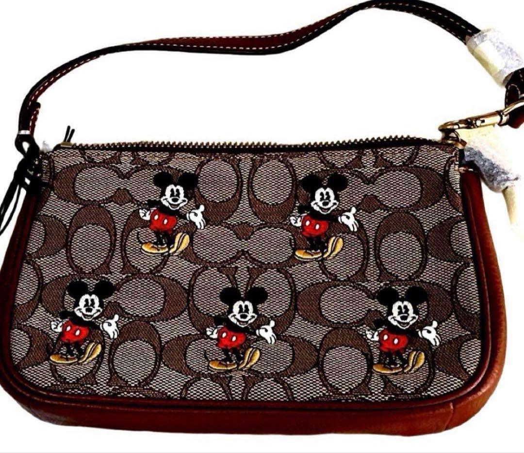 COACH コーチ ミッキーコラボ ノリータ19 限定可愛いショルダーバッグ