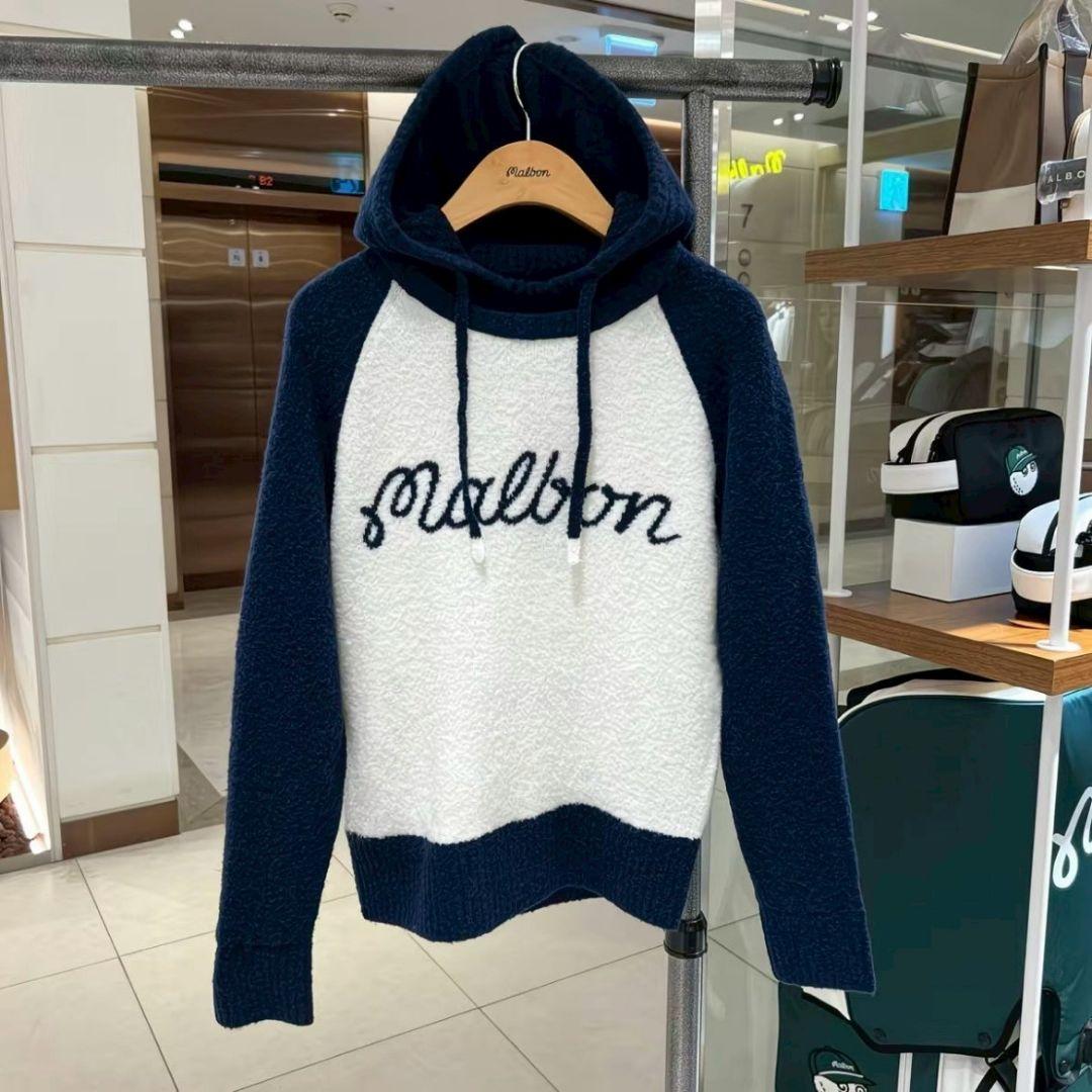 新品　マルボン　Malbon Golf　ゴルフ　フード付トップス　Ｌ　レディース