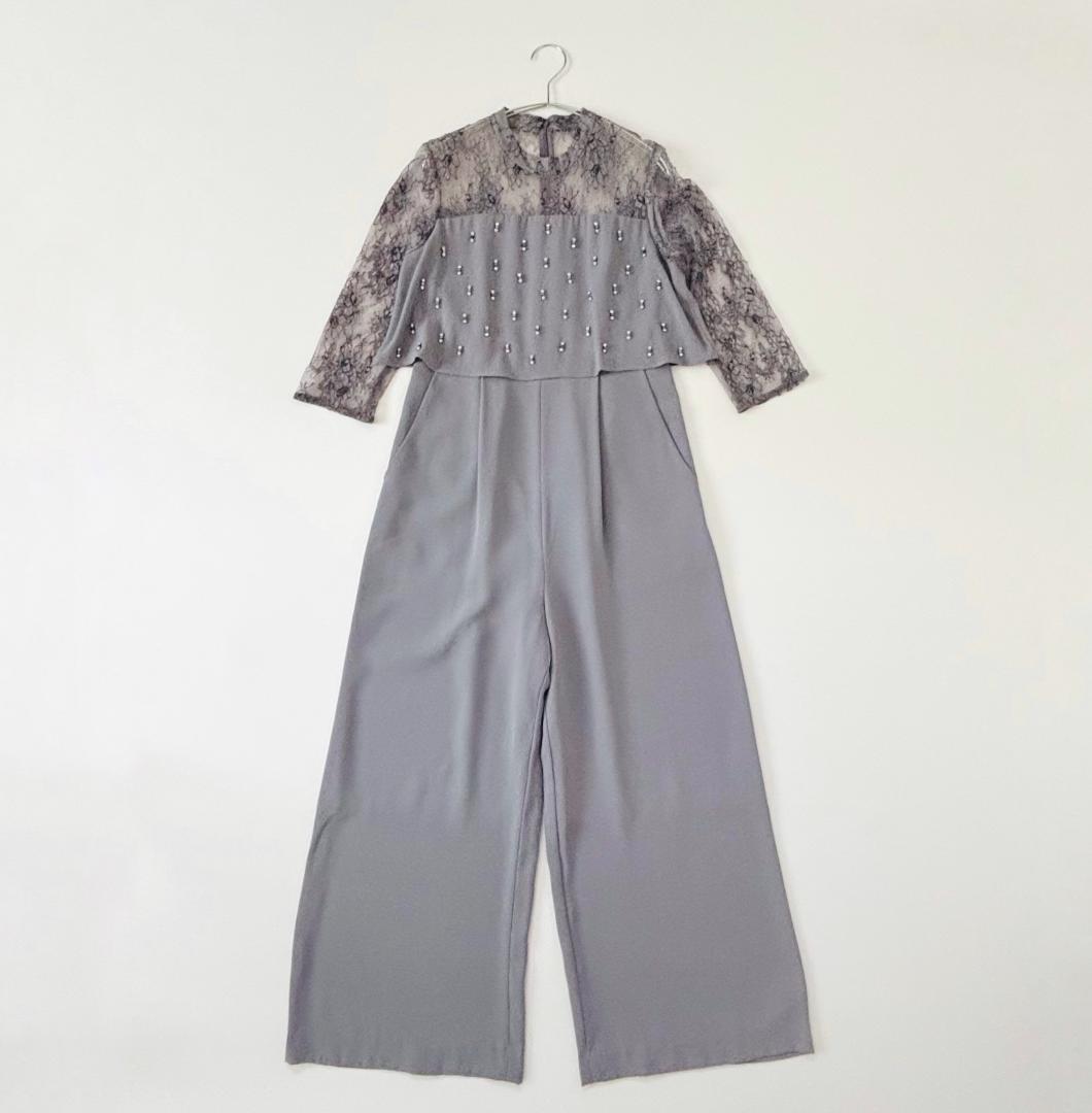 美品　グレースコンチネンタル ワイドサロペット　オールインワン　お呼ばれ　レース