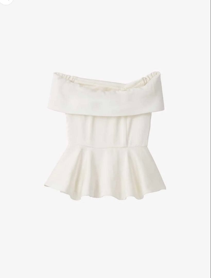 poláura ポローラ　ロマンティックサテンぺプラムトップス