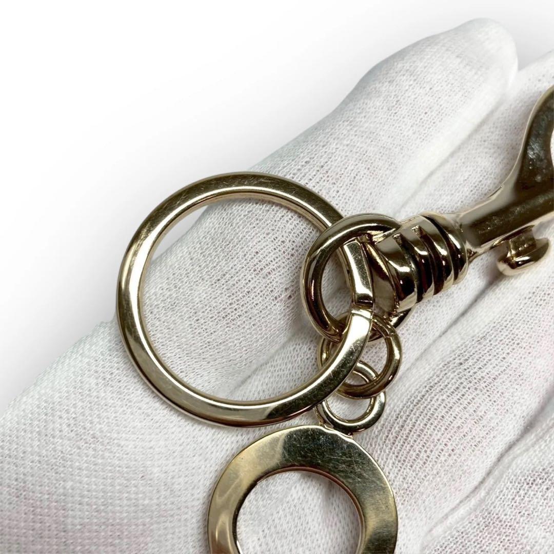 【美品】Chloe クロエ キーリング ロゴ ゴールド キーホルダー ゴージャス