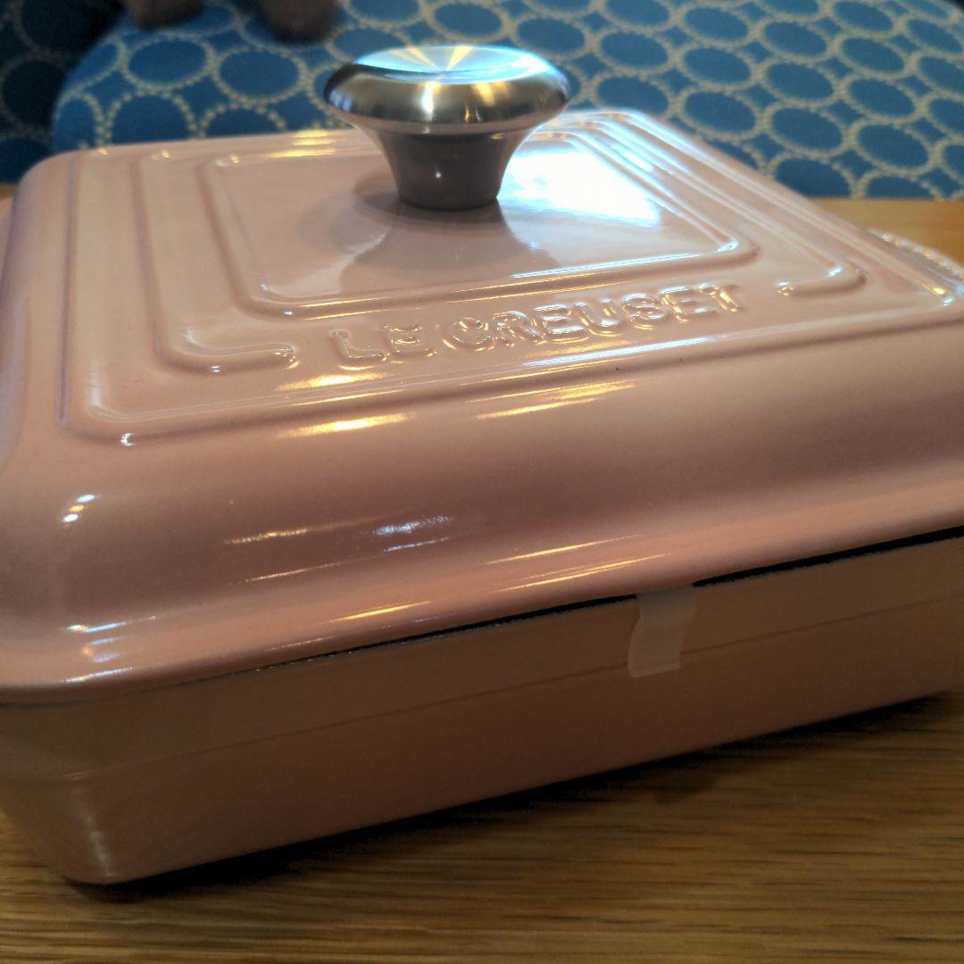(極美)LE CREUSET　シグニチャー ココット スクエア シフォンピンク