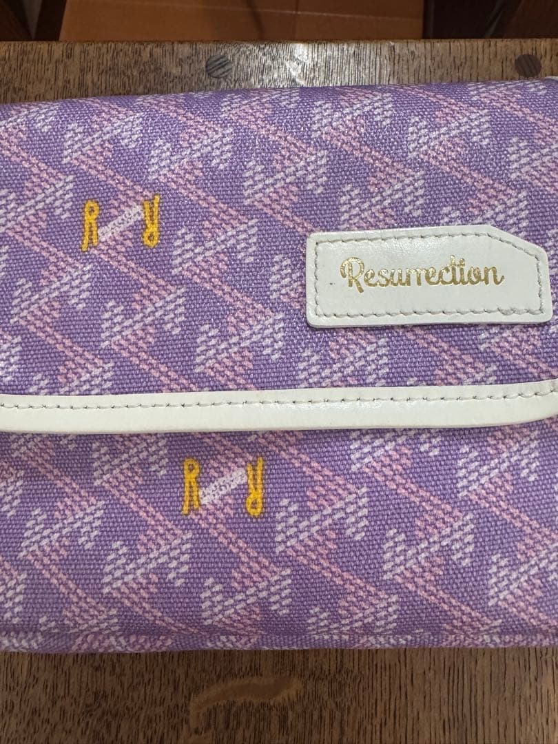 Resurrection 幾何学模様 アイクスno2 ウエストポーチ　パープル