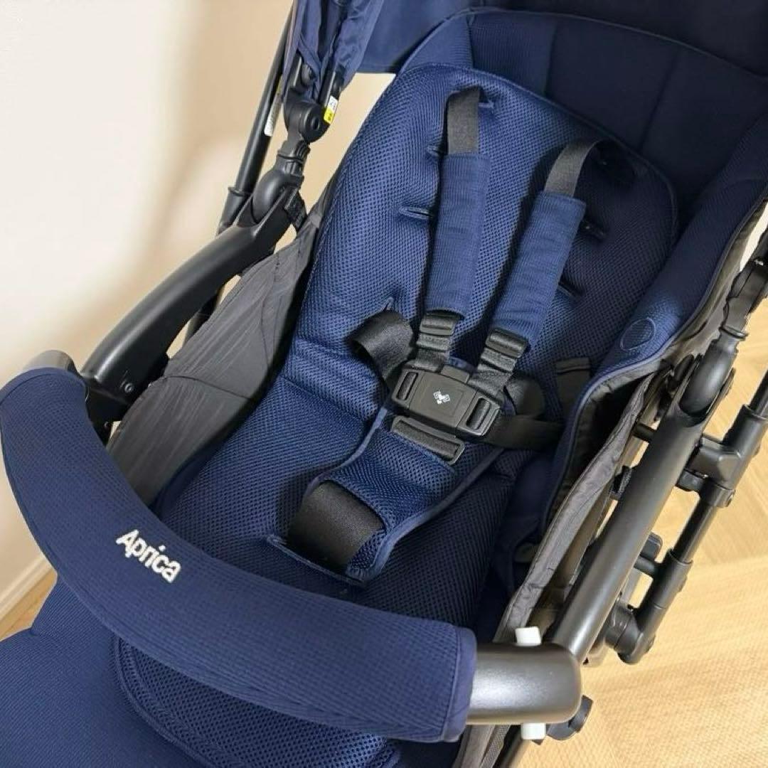 【値下中・レインカバー付】アップリカ　ラクーナビッテクッション　ベビーカーAB型