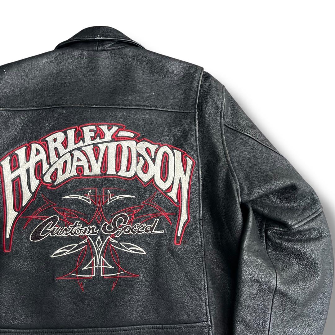 HARLEY-DAVIDSON 本革 レザーライダースジャケット M 古着