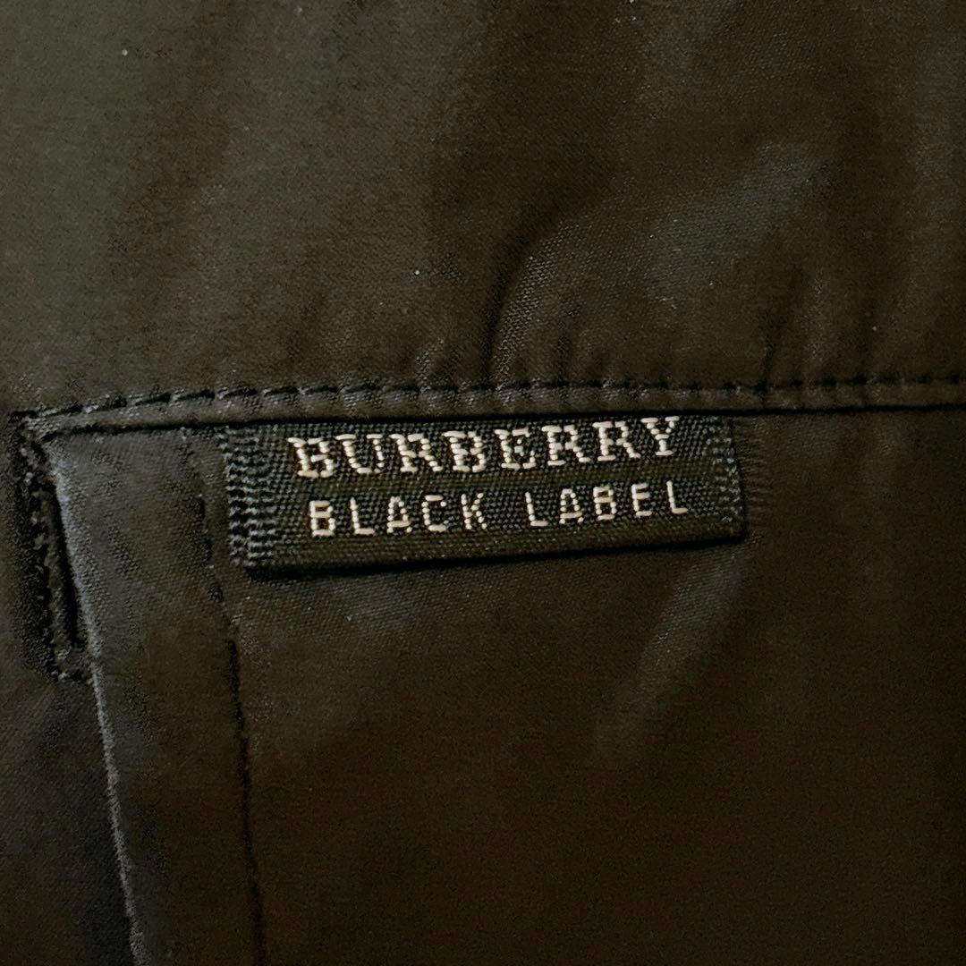 【BURBERRY BLACKLABEL】ステンカラーコート　黒　ノバチェックL