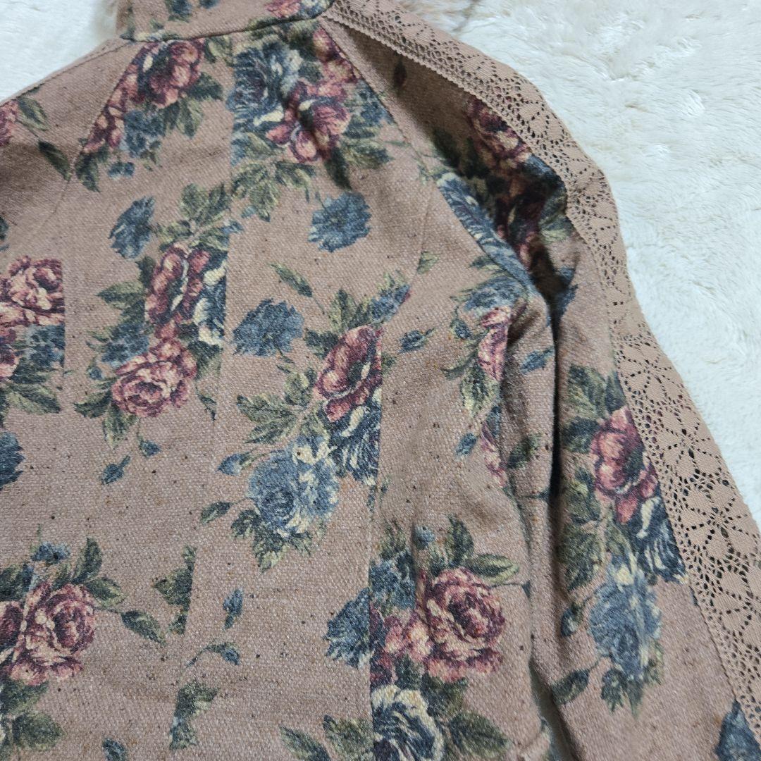 Lest Rose レストローズ ダッフルコート ゴブラン レース 花柄 日本製