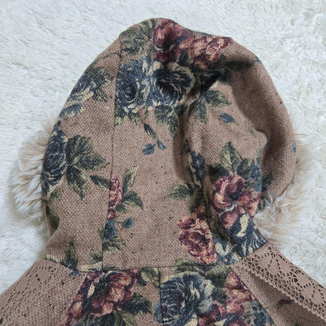 Lest Rose レストローズ ダッフルコート ゴブラン レース 花柄 日本製