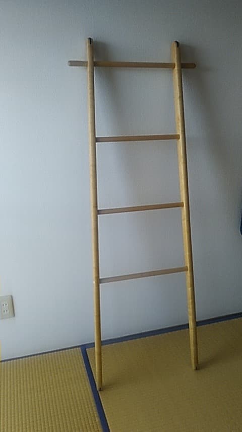 天然木ラダーラック　着付け小物のちょい置き、ちょい干しなどに