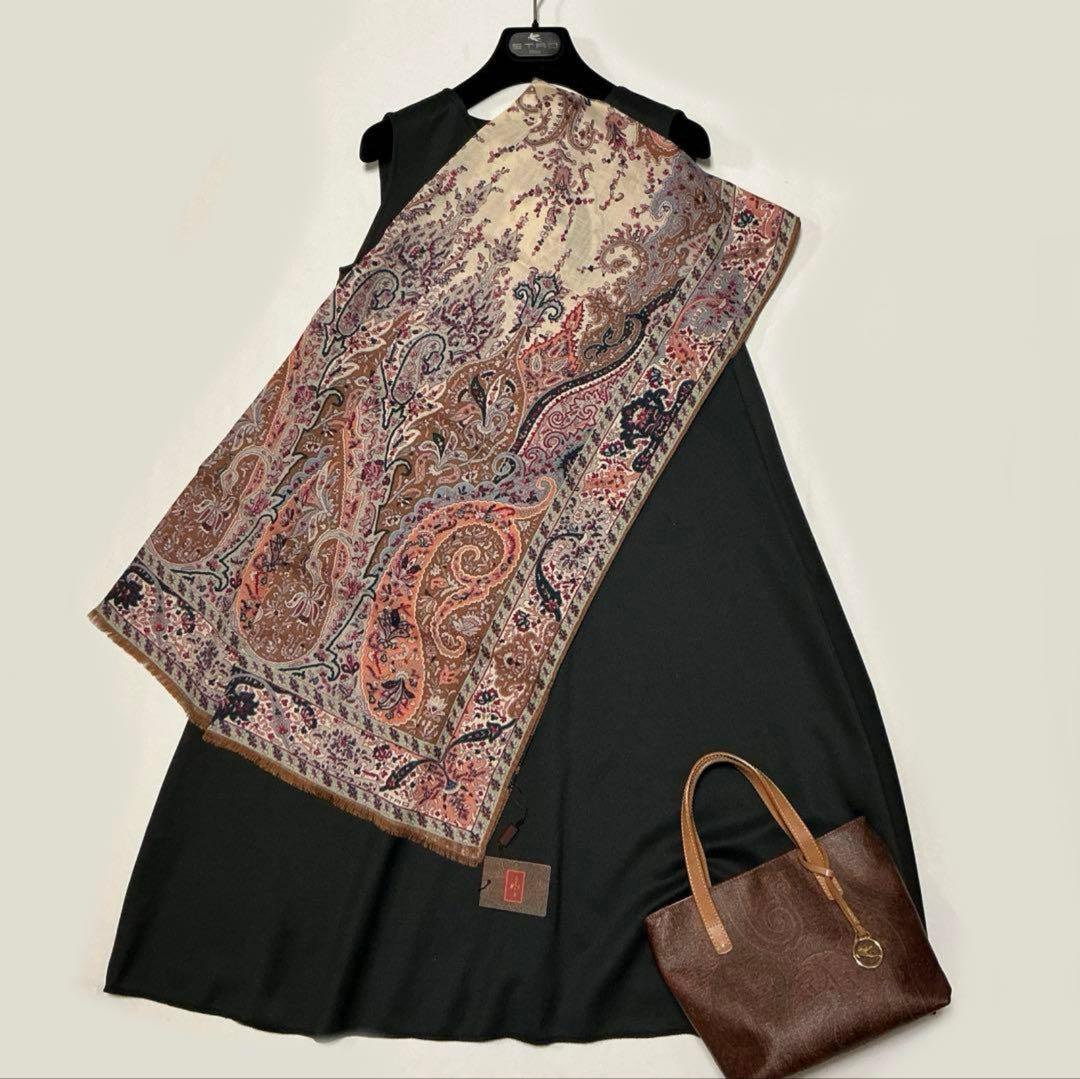 洗練されたデザイン　ETRO 正規品　大判ショール　 希少サイズ　22