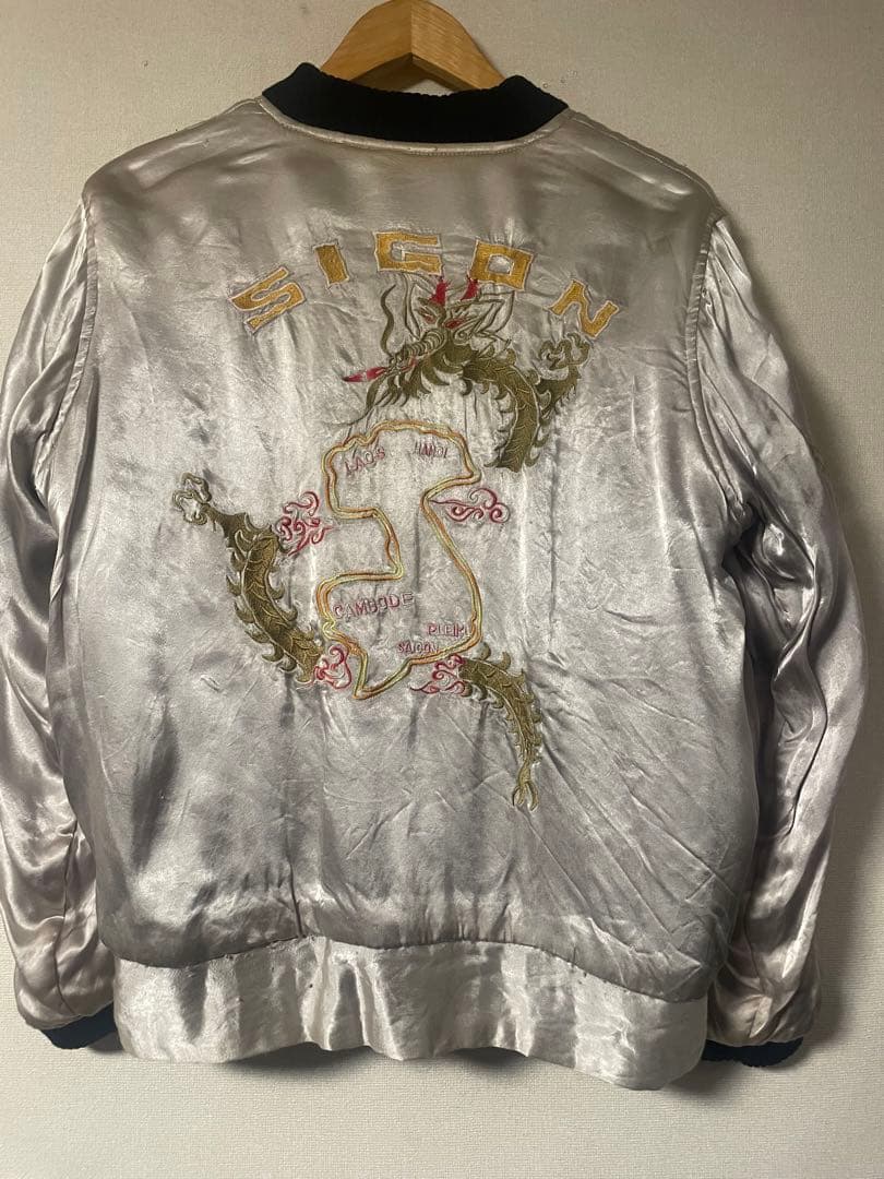 80s〜90s ベトジャン　スーベニアジャケット　レッドデビル　リバーシブル