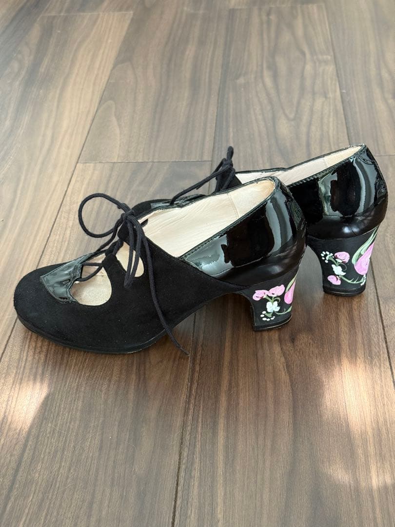 フラメンコシューズ 黒 Begoña Cervera