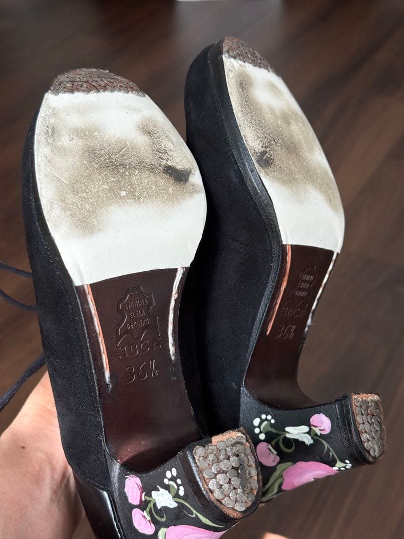 フラメンコシューズ 黒 Begoña Cervera