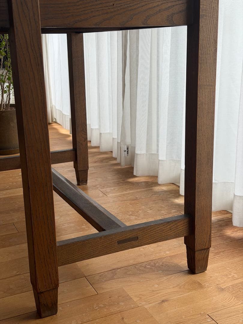 n*t様 アンティークテーブル 棚付き 木製 ブラウン 作業台