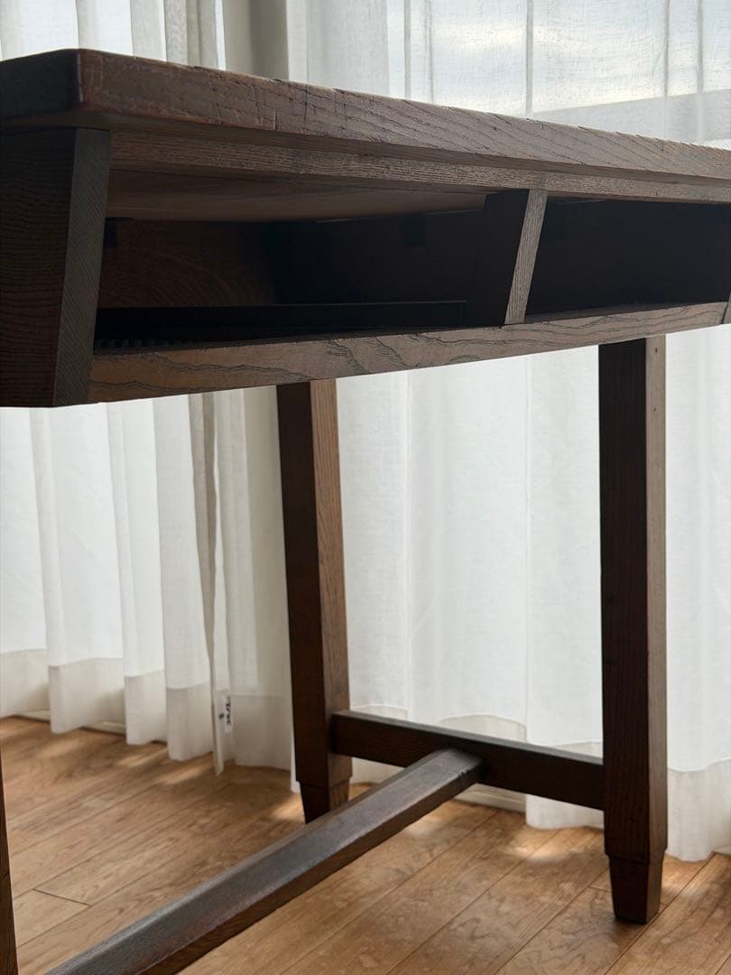 n*t様 アンティークテーブル 棚付き 木製 ブラウン 作業台