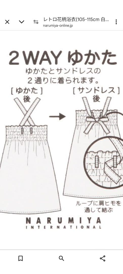 アナスイミニ　レトロ浴衣140