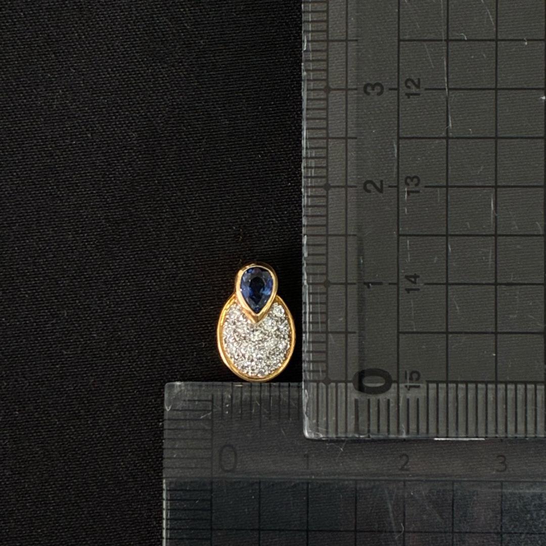 K18 サファイア ダイヤモンド ペンダント