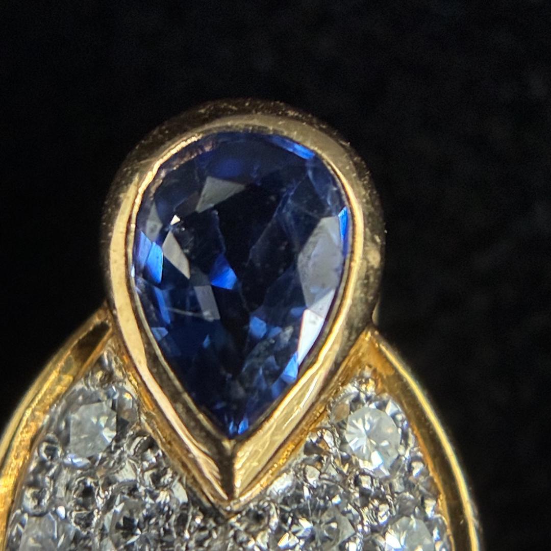 K18 サファイア ダイヤモンド ペンダント