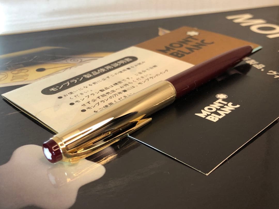 美品⭐️金運を呼ぶ！⭐️ロールゴールド総金張りキャップ&ボルドーNo78⭐️モンブラン