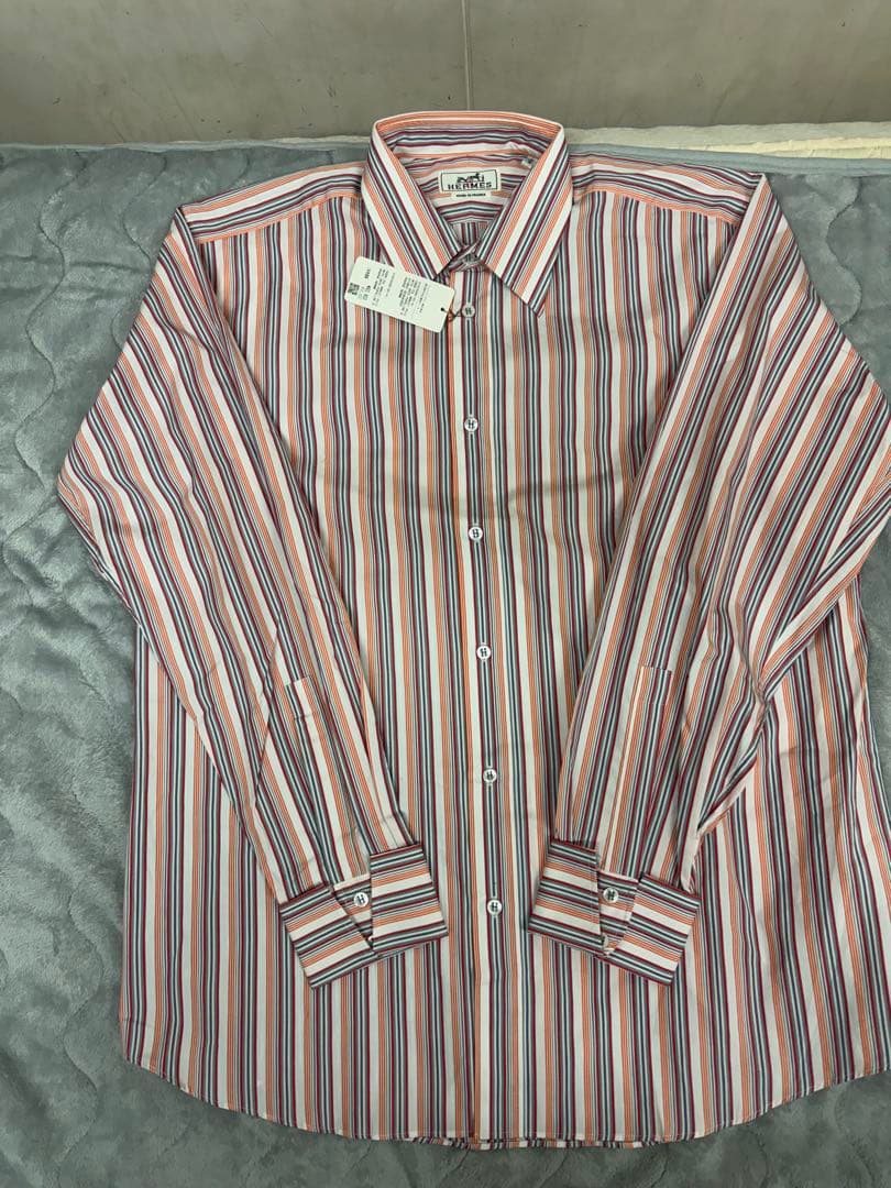 シ*キ様 【未使用品】 HERMES 【ストライプ シャツ】 エルメス フランス