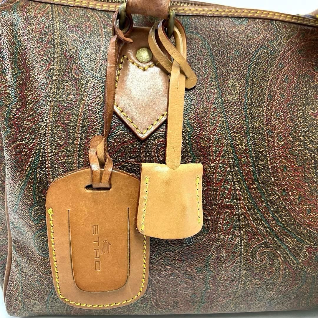 大人気☆ETRO☆エトロ☆ミニボストンバッグ☆レザー☆ペイズリー☆ブラウン！