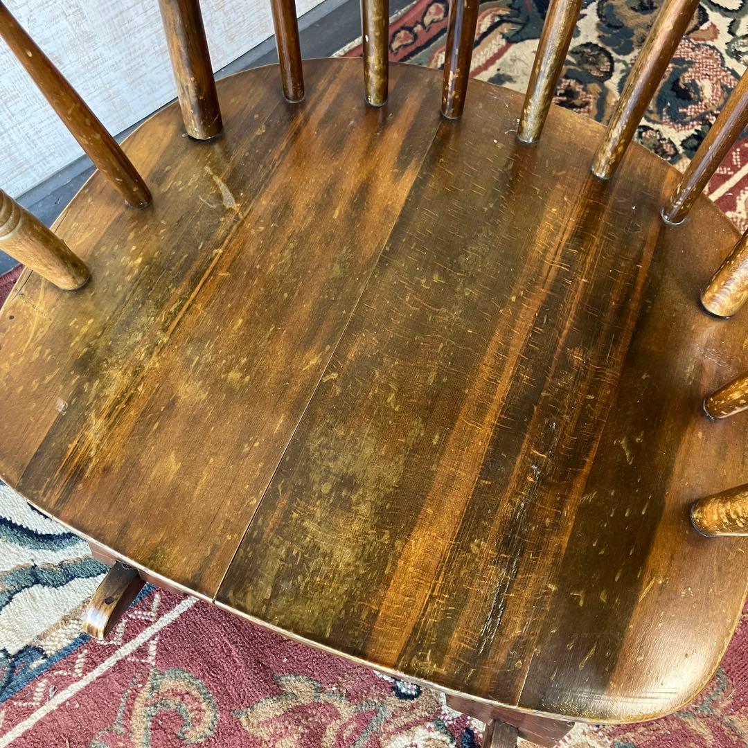 昭和レトロ 木製 ロッキングチェア アームチェア 古道具 古家具 ビンテージ