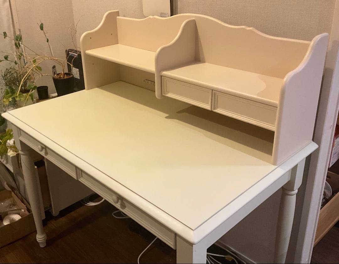 デスク/ローラアシュレイ/シェルフ/引き出し/ドーセットチルドレン/アイボリー