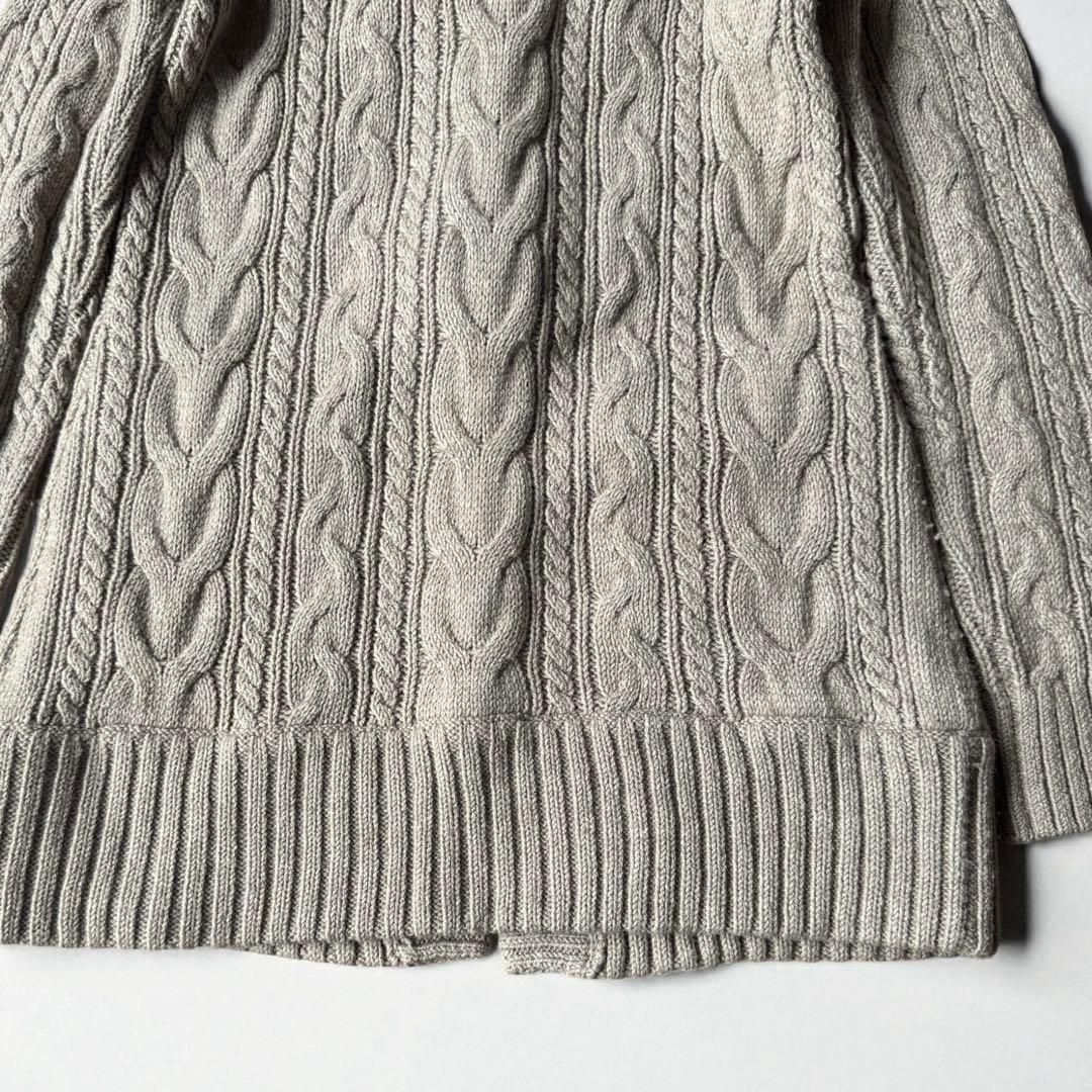 バーバリーブルーレーベル 38 ダッフル コート ケーブル ニット　ファー付