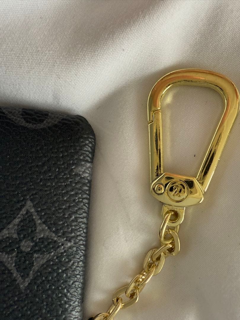 キーリング付きケース　ブラック　新品　lv 小銭入れ　本革　2887