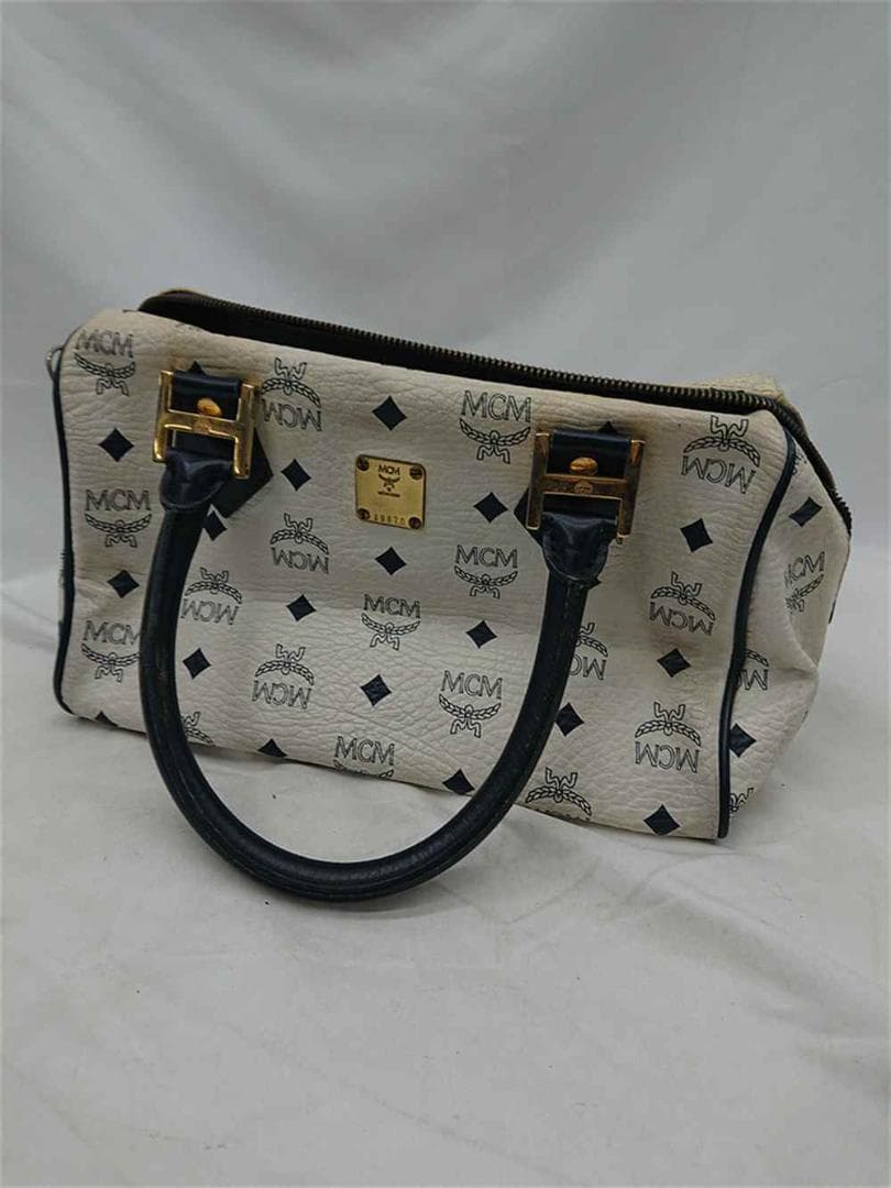 ◎エムシーエム MCM ボストンバッグ ホワイト系 レディース