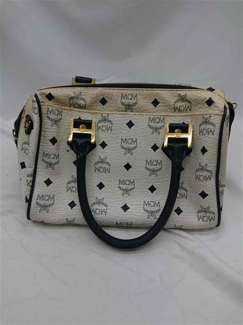 ◎エムシーエム MCM ボストンバッグ ホワイト系 レディース