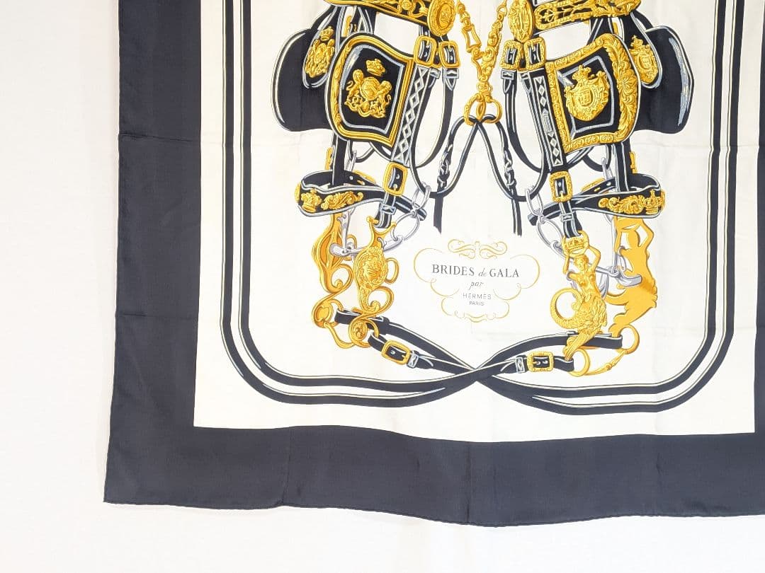 M373 HERMES カレ90 ブリッド・ドゥ・ガラ　箱あり　正規品