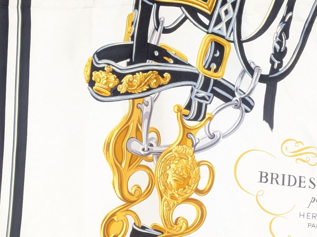 M373 HERMES カレ90 ブリッド・ドゥ・ガラ　箱あり　正規品