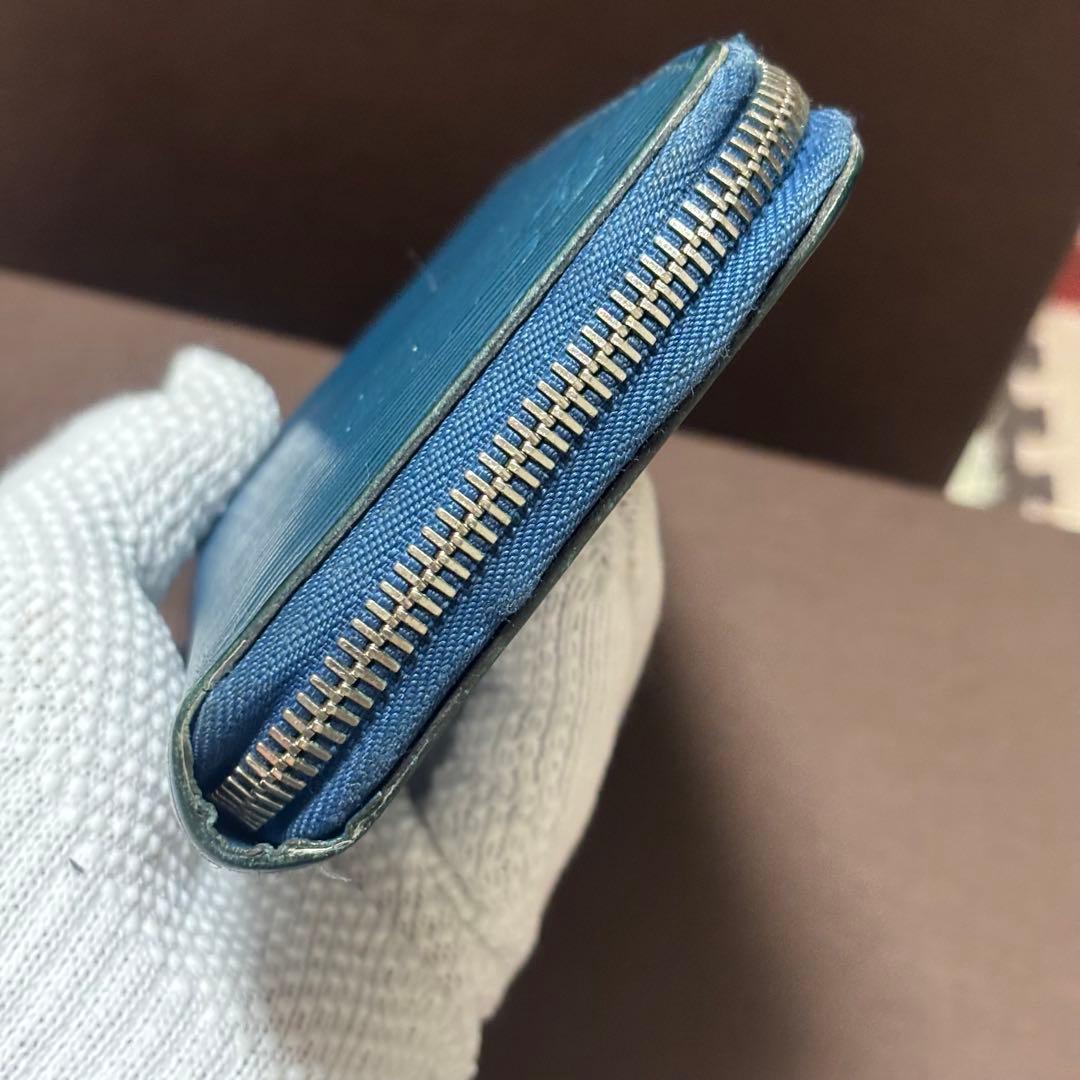 ルイヴィトン エピ ヴェルティカル 長財布 ブルー ファスナー