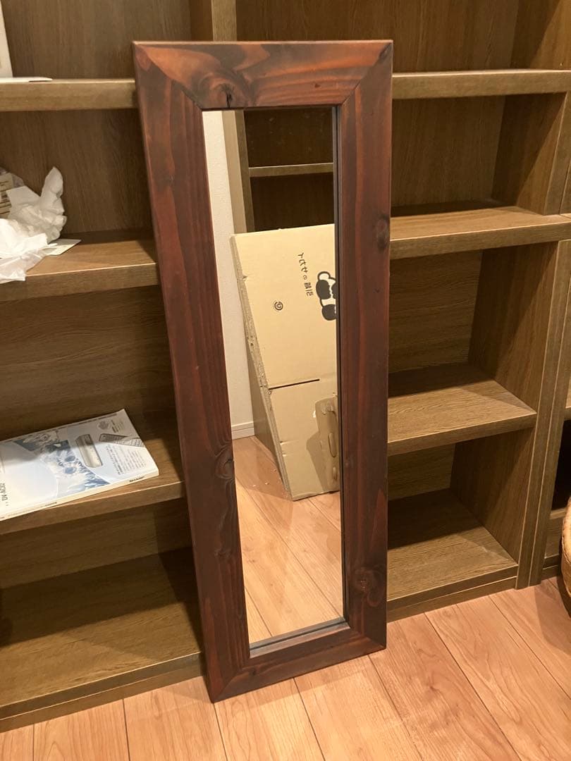 壁掛け 鏡 ウォールミラー 木製枠