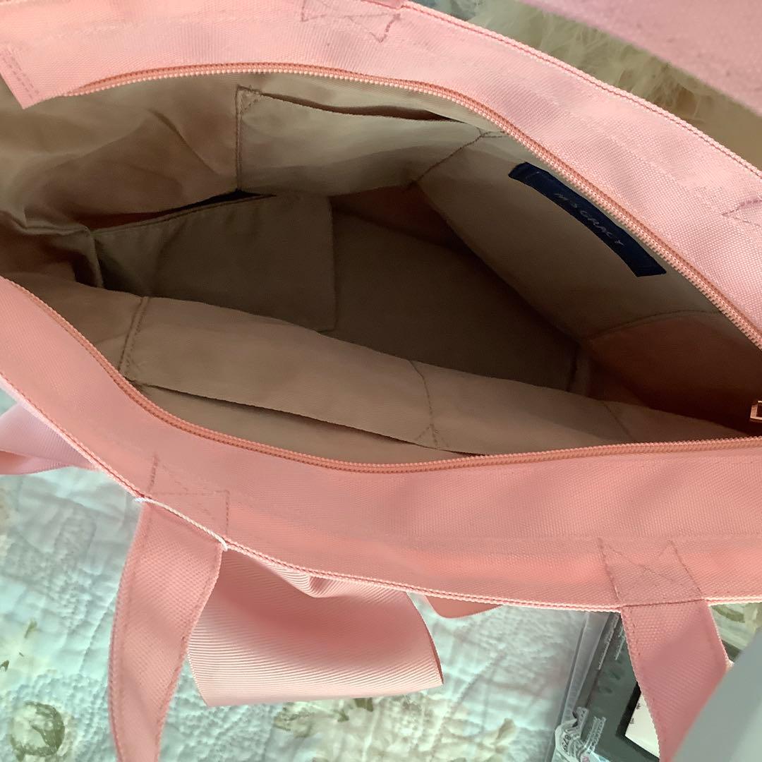 メルカリ便変更♡新品♡エムズグレイシー♡リボン付きトートバッグ ピンク