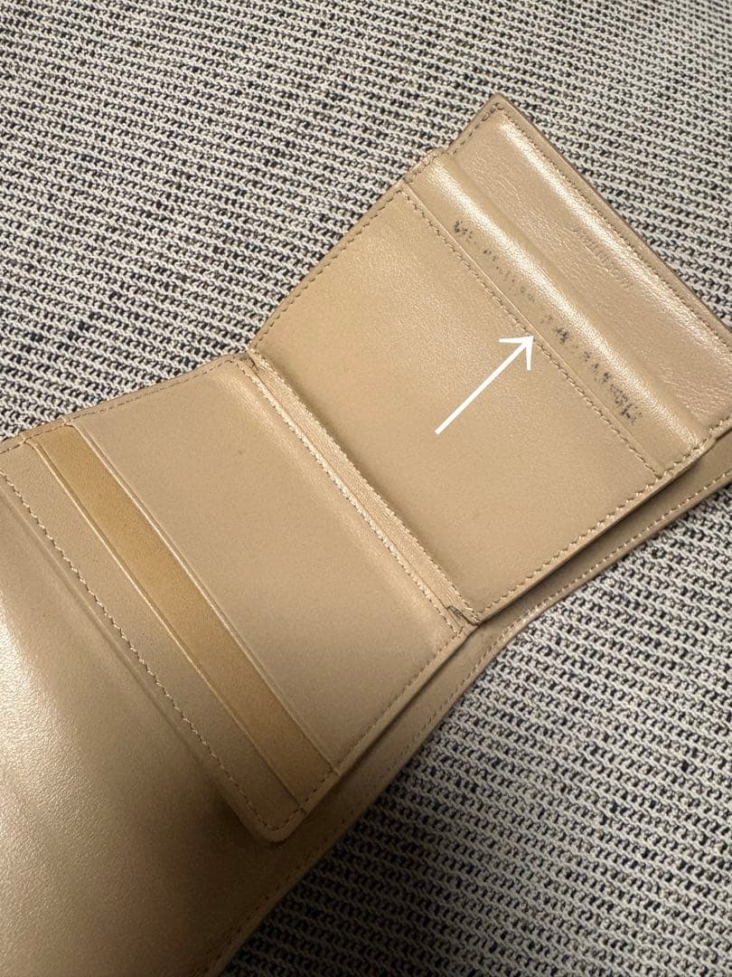 CELINE ベージュ 三つ折り財布　スモールトリフォールドウォレット