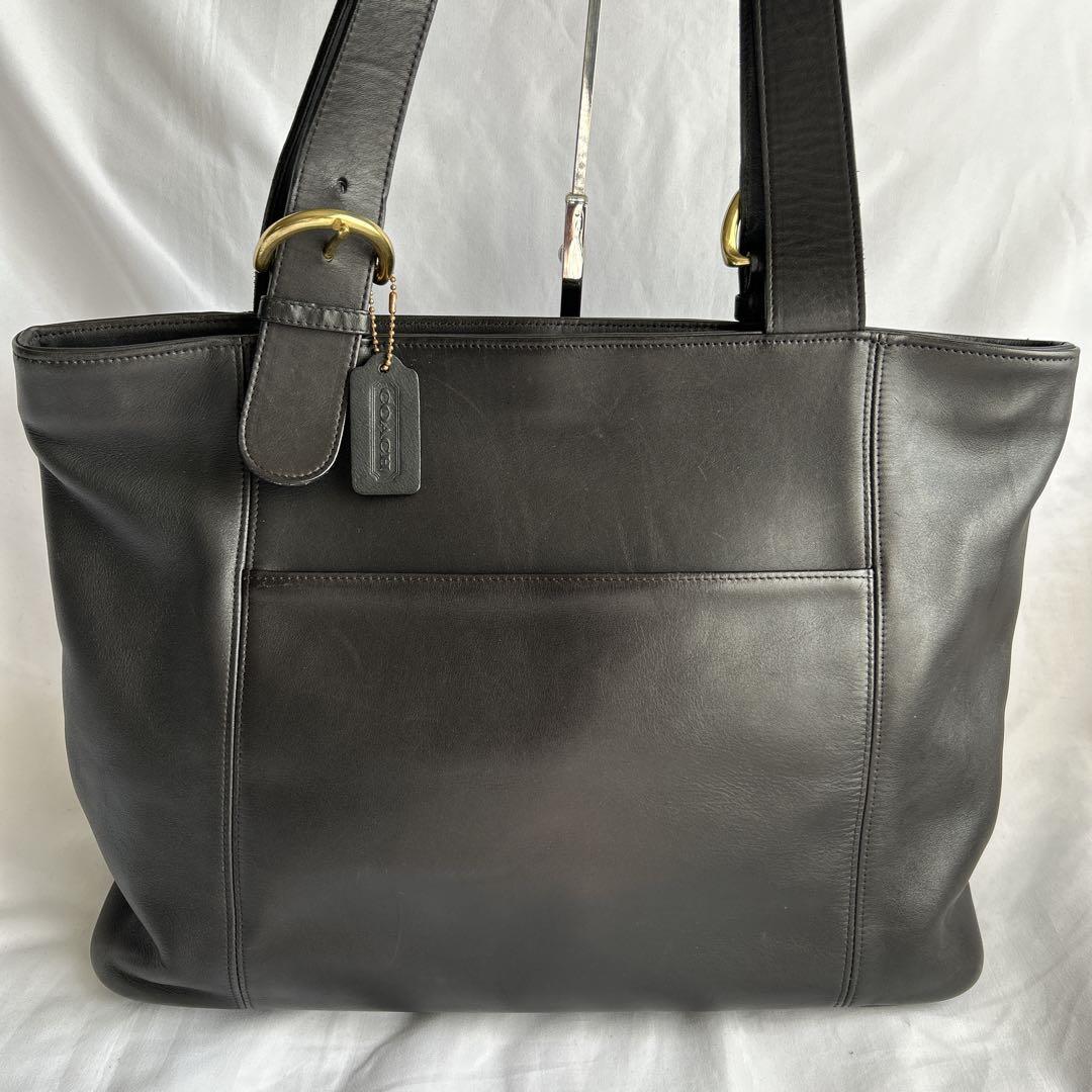 【希少】オールドコーチ COACH トートバッグ ブラック レザー 本革 金具