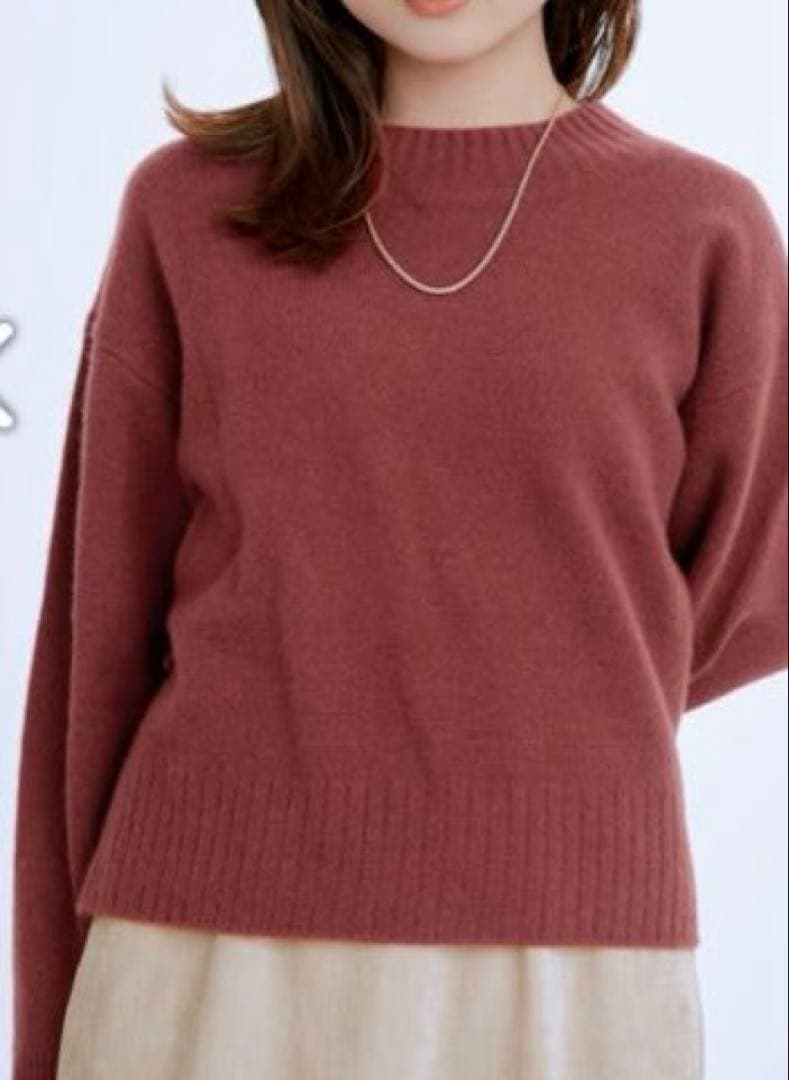 cohina ウールカシミヤボトルネックニット