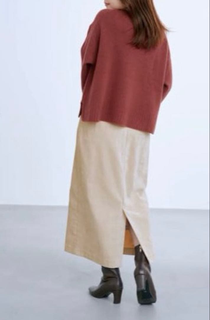 cohina ウールカシミヤボトルネックニット