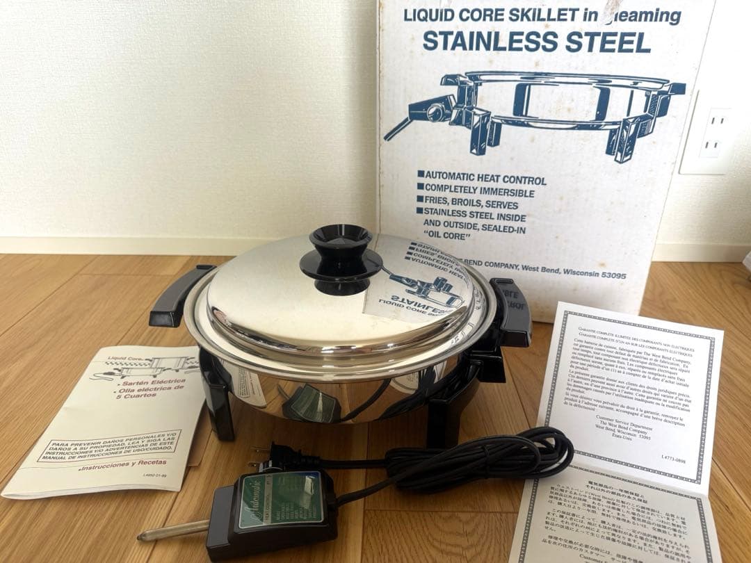 と*ん様 ウエストベンド社　ステンレス 電気 卓上 鍋 フライパン