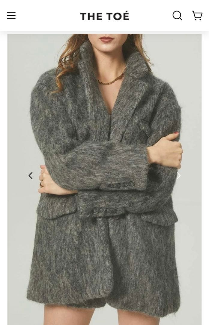 ジャケット・アウター THE TOE CHAMONIX SHAGGY JACKET gray M