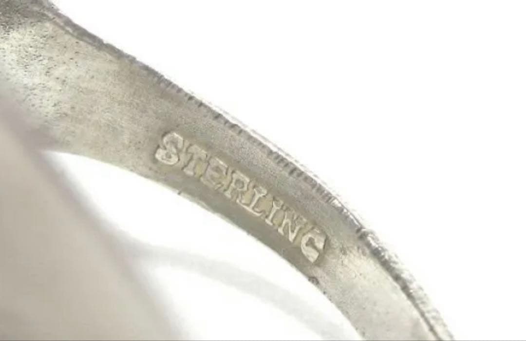 USA製アンティーク1900年代初頭フリーメイソン銀製スプーンリング指輪
