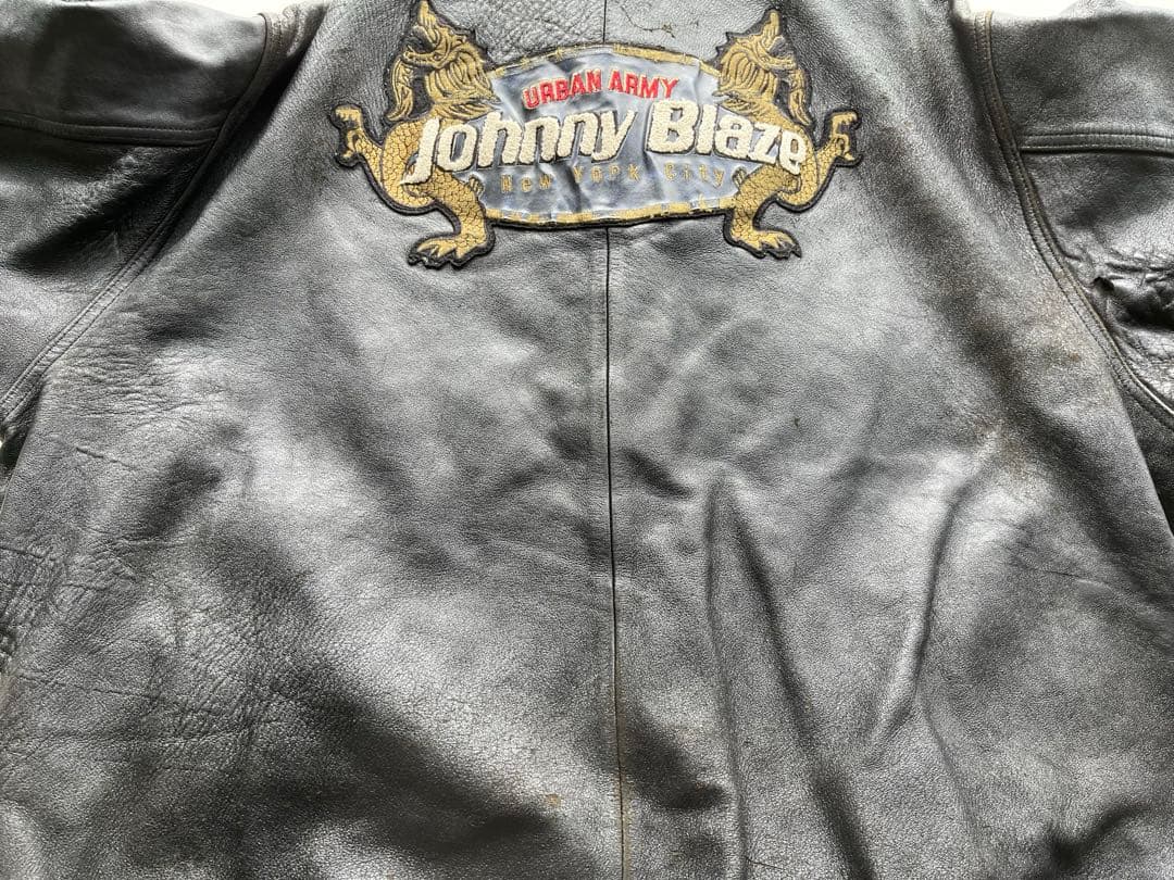 b-boy 90's johnny blaze 本革 レザージャケット 3xl