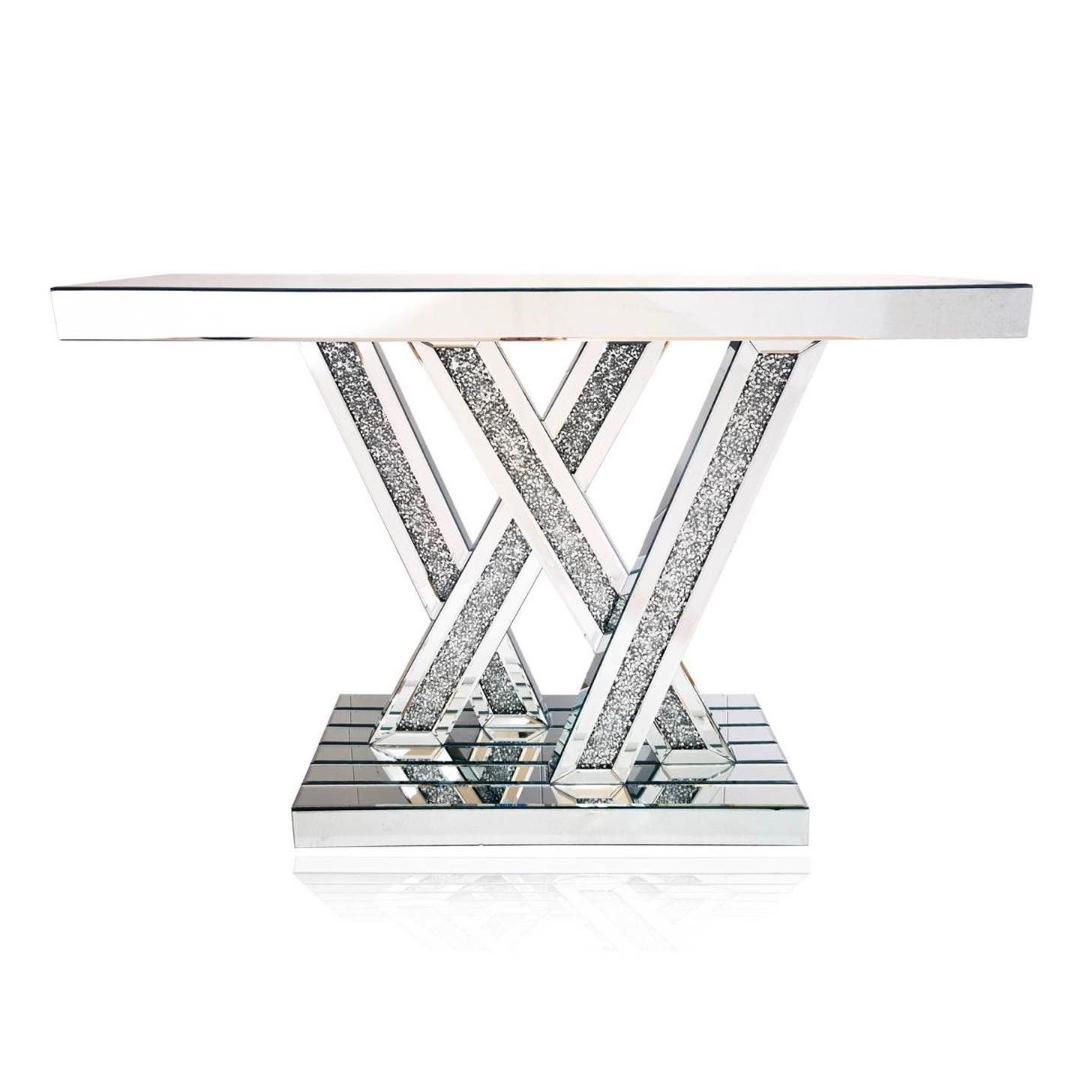 クリスタル付き鏡張りサイドボード SIDEBOARD